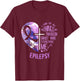 I Can Do All Things Through Christ - Epilepsy Awareness T-Shirt - T-Shirt | Maroon