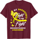 My Daughter's Fight Is My Fight Endometriosis Awareness T-Shirt - T-Shirt | Maroon