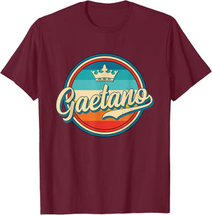 Gaetano retro personalized name vintage first name Gaetano T-Shirt - T-Shirt | Maroon