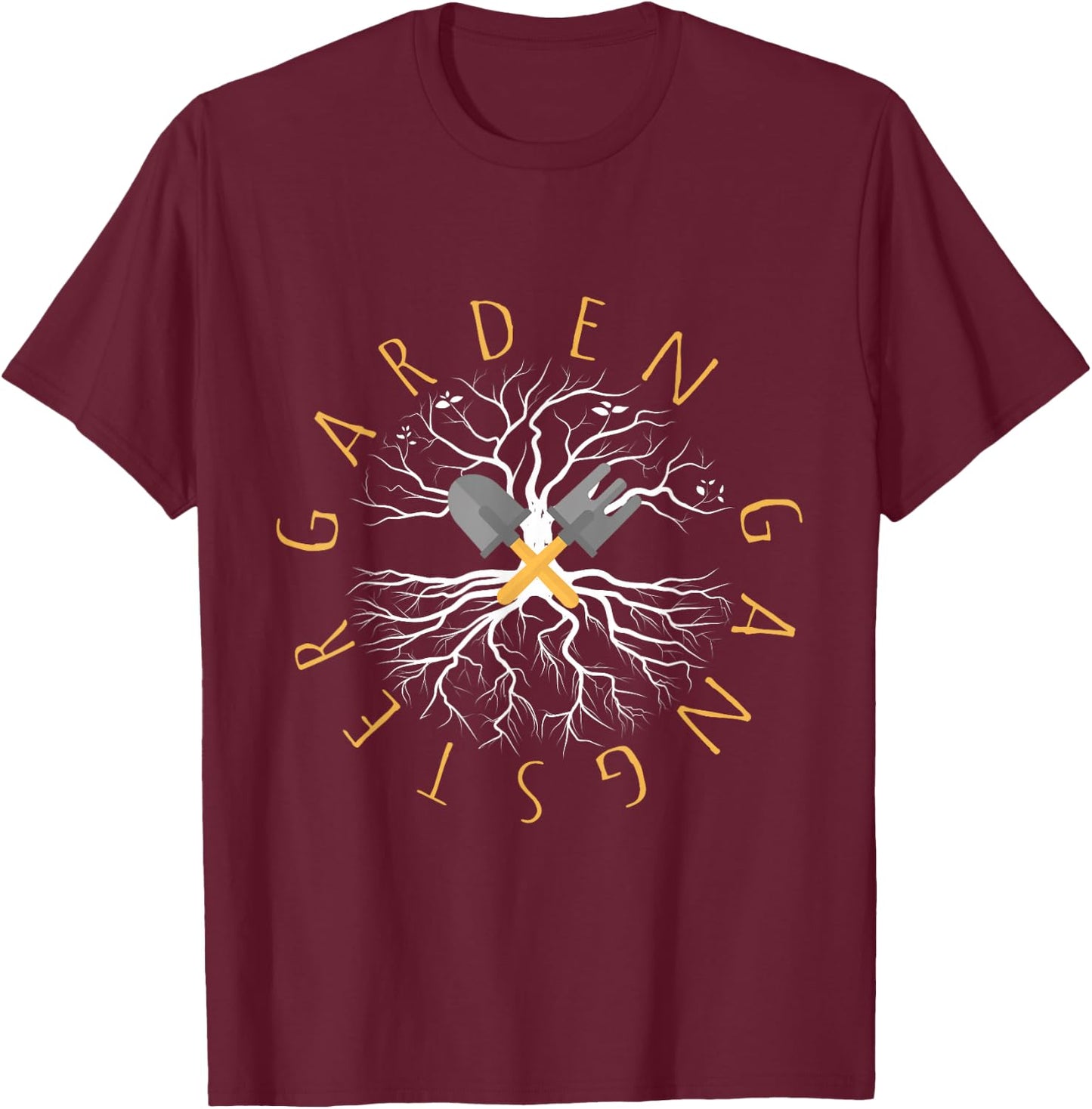 Garden Gangster Funny Gardening Tools Plant Lovers Botanical T-Shirt - T-Shirt | Maroon