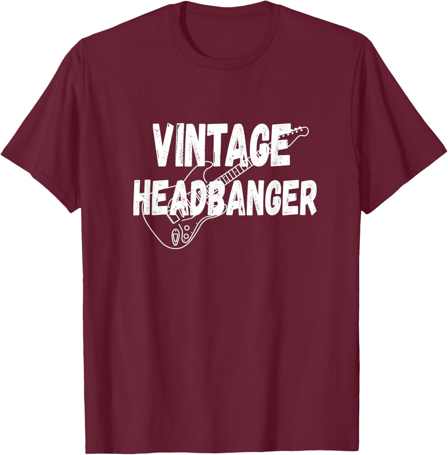 Vintage Headbanger Old Heavy Metal Music 80's Generation T-Shirt - T-Shirt | Maroon