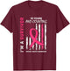 10 Year Survivor Gifts Pink Breast Cancer Free American Flag T-Shirt - T-Shirt | Maroon