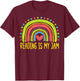 Reading Jam Rainbow Cute Teacher Librarian Bookworm T-Shirt - T-Shirt | Maroon