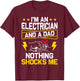 Funny Electrician Design Dad Electrical Engineer Him T-Shirt - T-Shirt | Maroon