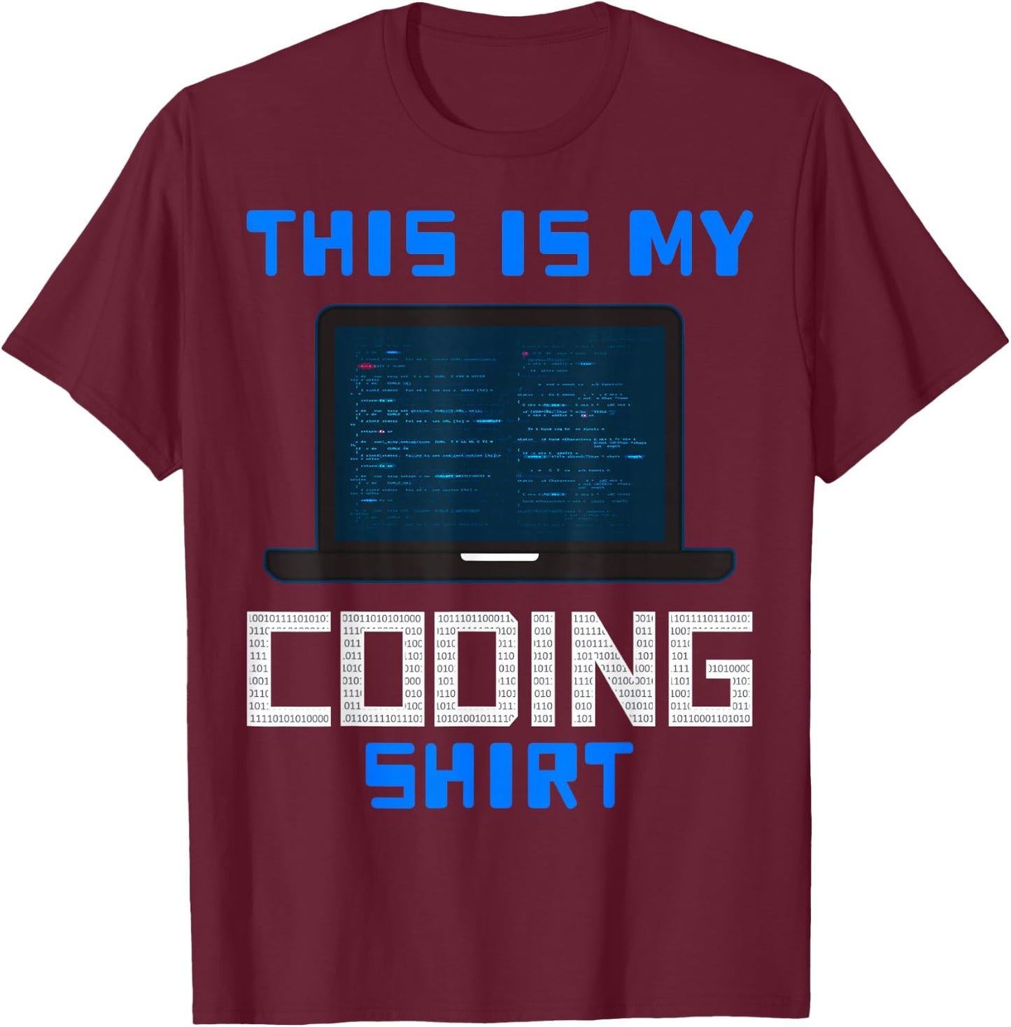 Kids Coding T Shirt Gift Computer Programmer Geek Nerd T-Shirt - T-Shirt | Maroon
