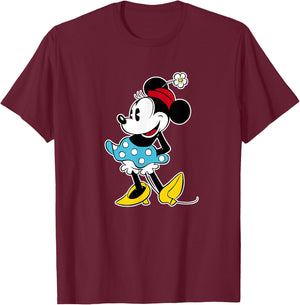Disney Minnie Mouse Flower Hat Small T-Shirt - T-Shirt | Maroon