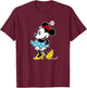 Disney Minnie Mouse Flower Hat Small T-Shirt - T-Shirt | Maroon
