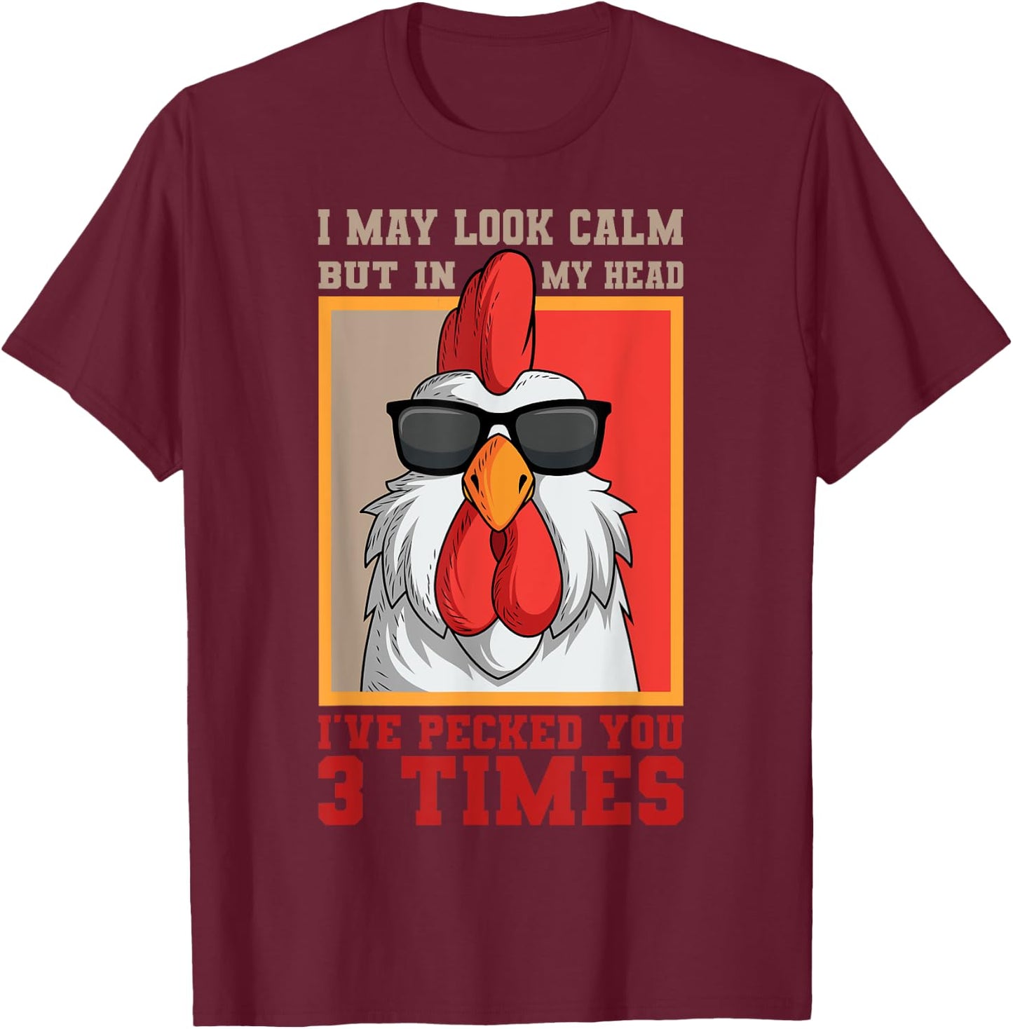 Rooster Chicken Farmers Farm Poultry Lover T-Shirt - T-Shirt | Maroon