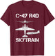 C-47 R4D Skytrain Transport Plane Aircraft WW2 Airplane T-Shirt - T-Shirt | Maroon