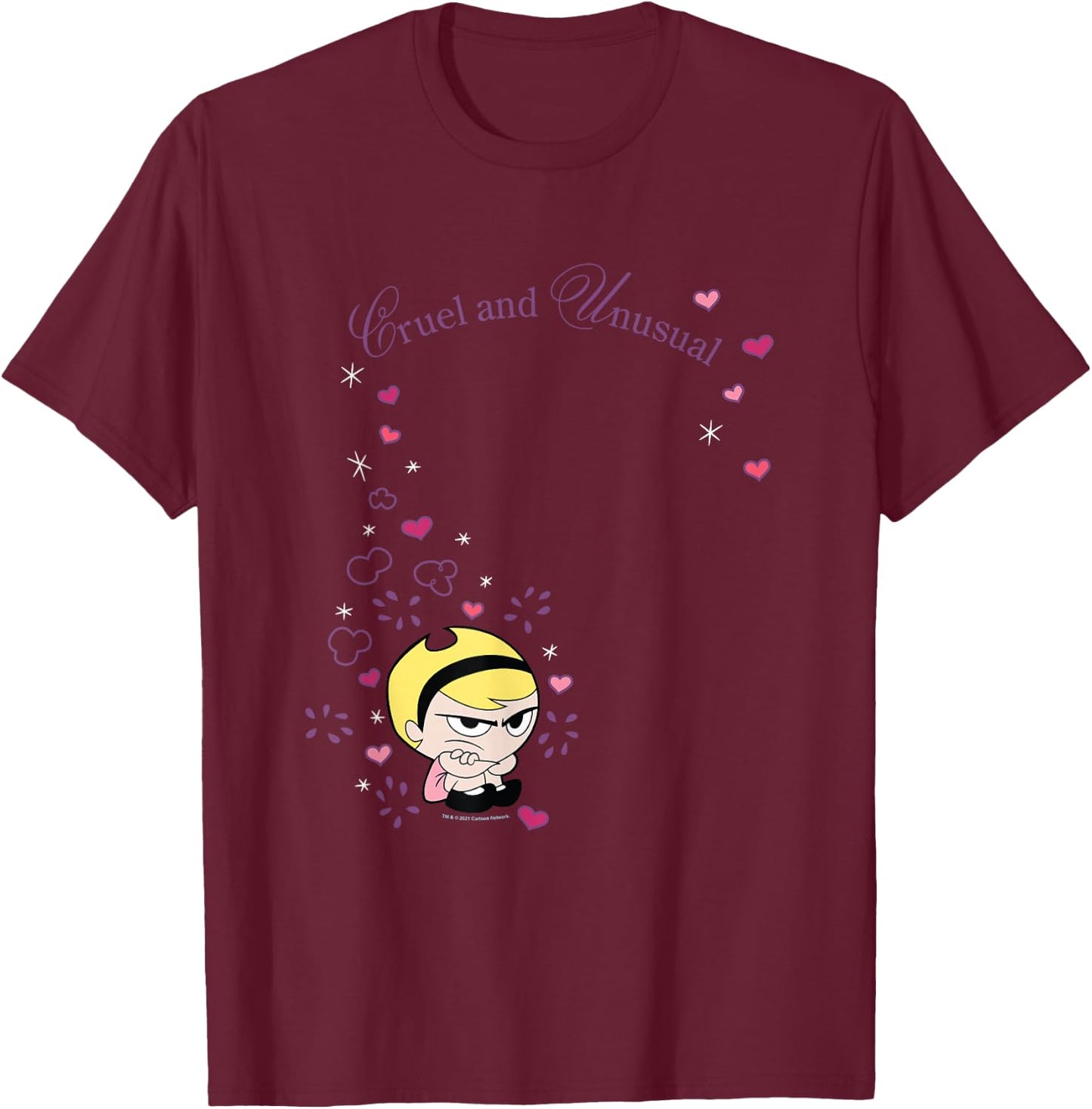 The Grim Adventures of Billy & Mandy Mandy Cruel and Unusual T-Shirt - T-Shirt | Maroon