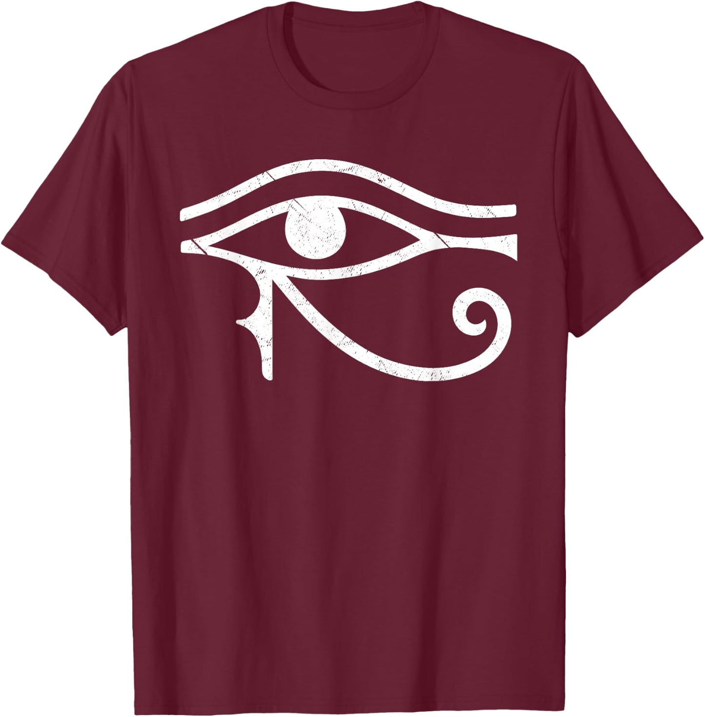 Funny Scary Eye Of Horus All Seeing Triangle Esoteric T-Shirt - T-Shirt | Maroon