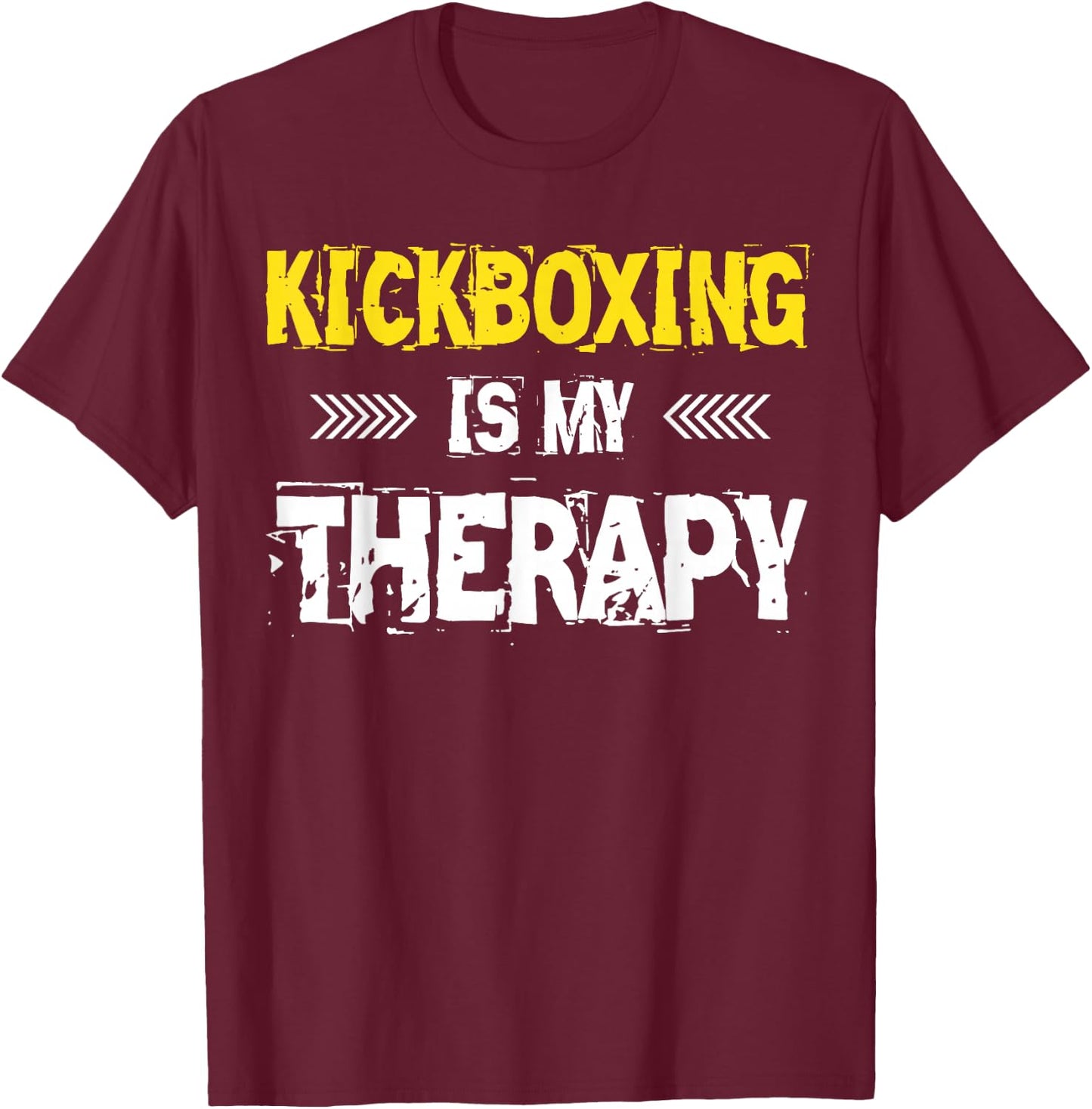 Kickboxing Is My Therapy Kickbox T-Shirt - T-Shirt | Maroon