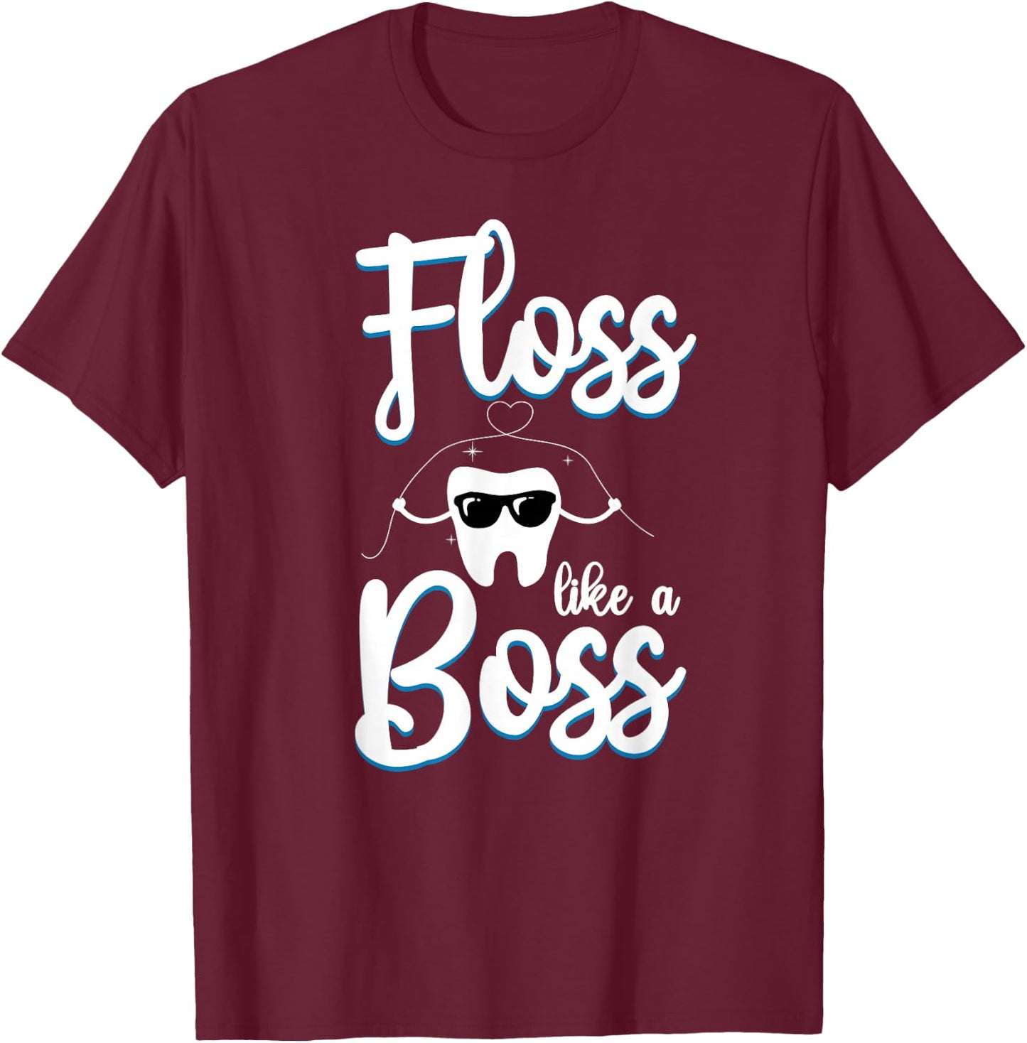 Dentist, dental assistant, hygienist, dental floss T-Shirt - T-Shirt | Maroon