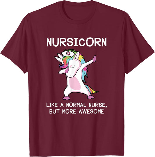 Nurse Unicorn Nursicorn T-Shirt - T-Shirt | Maroon