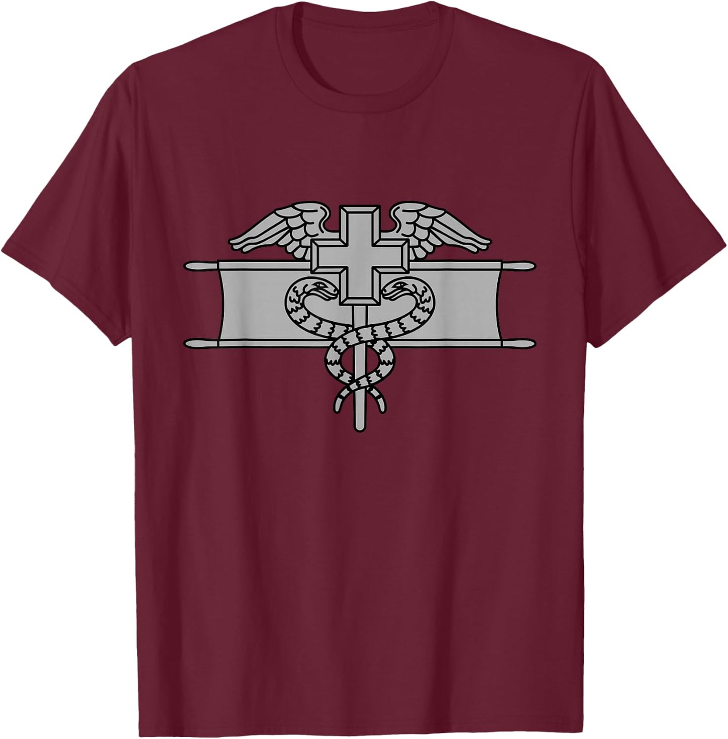 US Army Expert Field Medical Badge (EFMB) - 68W T-Shirt - T-Shirt | Maroon