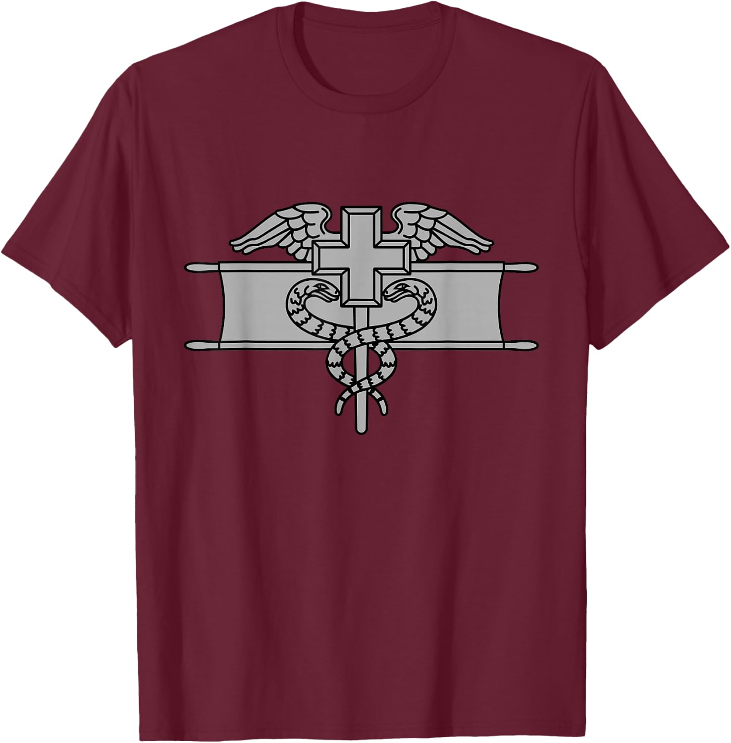 US Army Expert Field Medical Badge (EFMB) - 68W T-Shirt - T-Shirt | Maroon