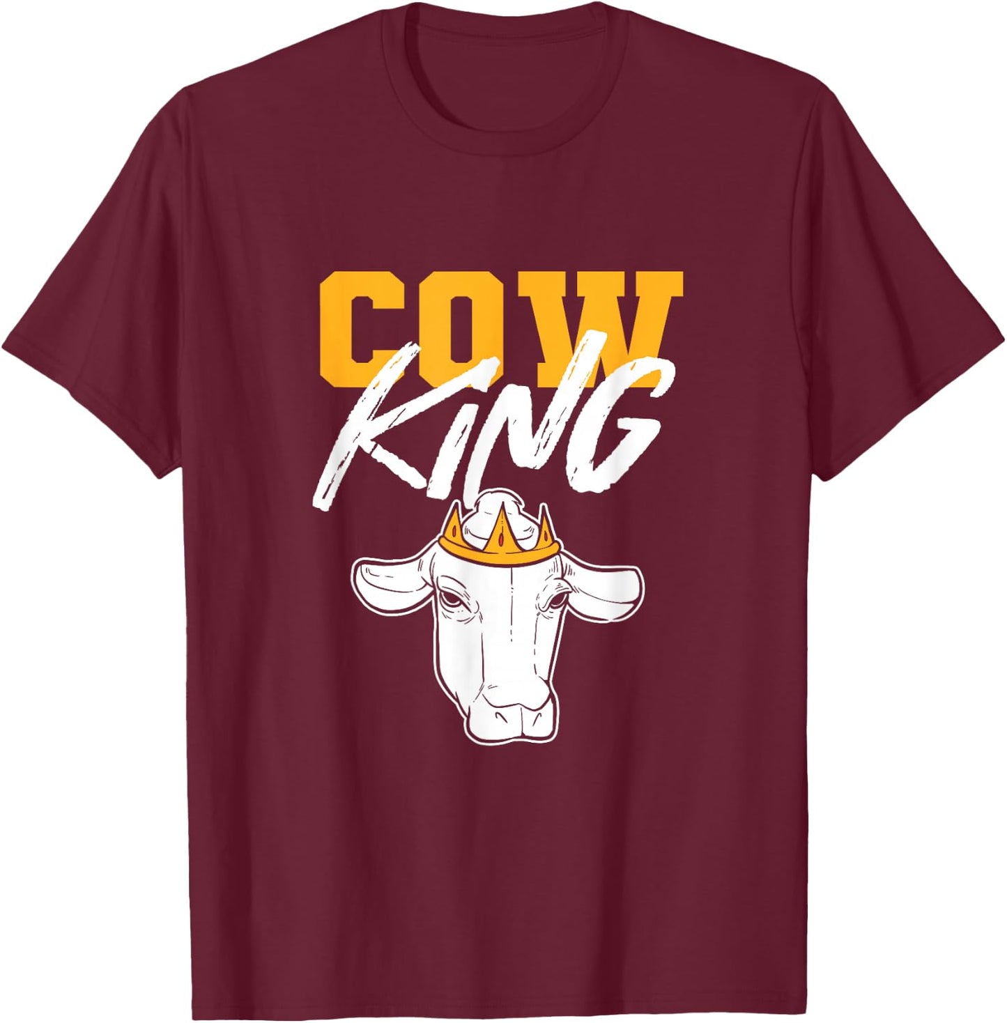 Cow King Cowman T-Shirt - T-Shirt | Maroon