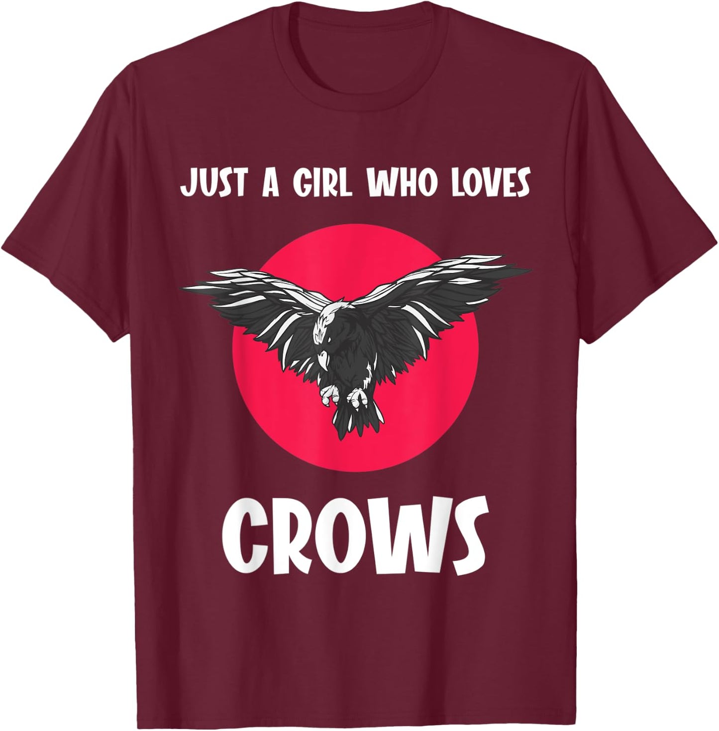 Crows Raven Ravens Bird Black Crow T-Shirt - T-Shirt | Maroon