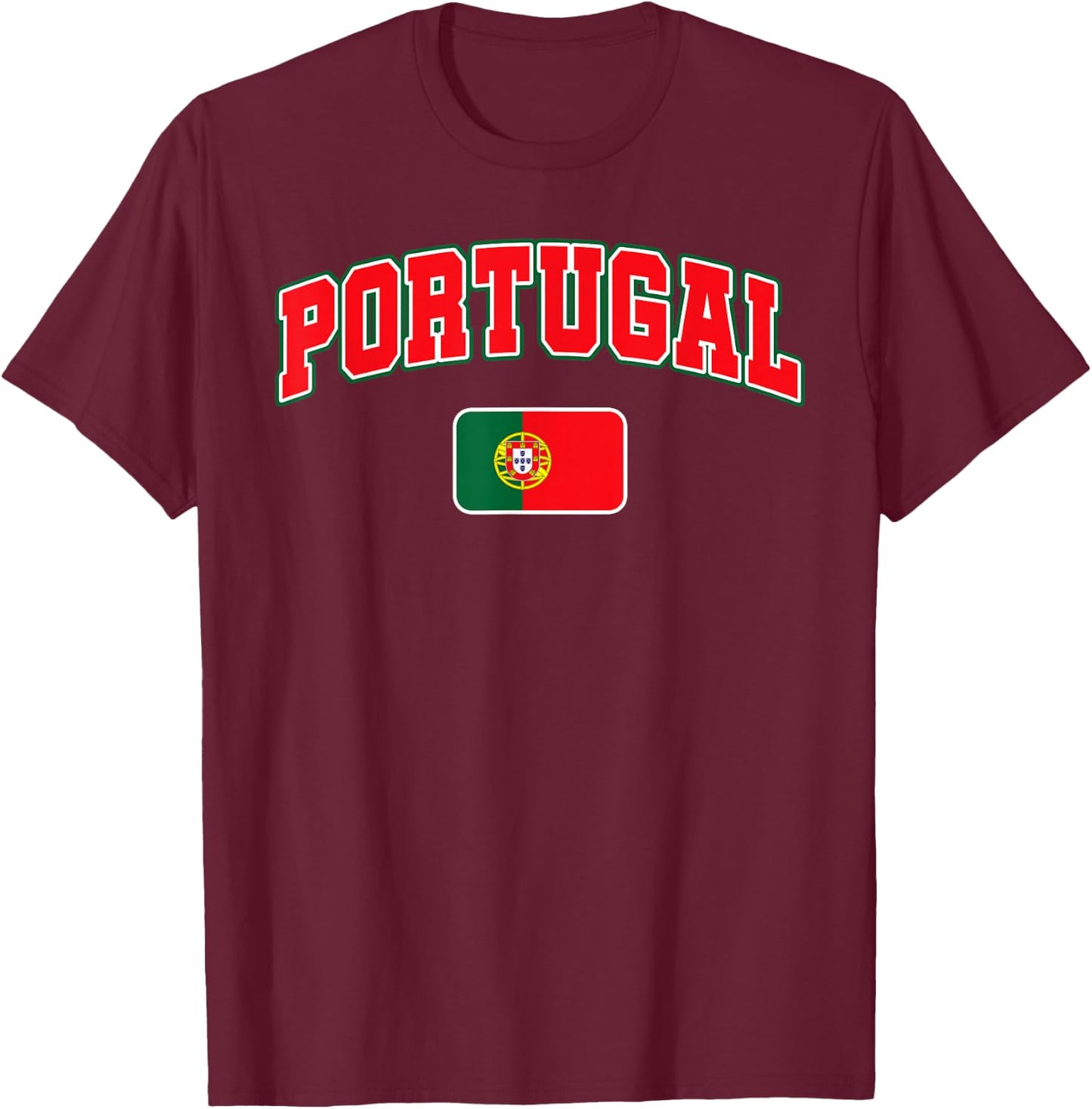 Portugal Flag Portugal Pride Design T-Shirt - T-Shirt | Maroon