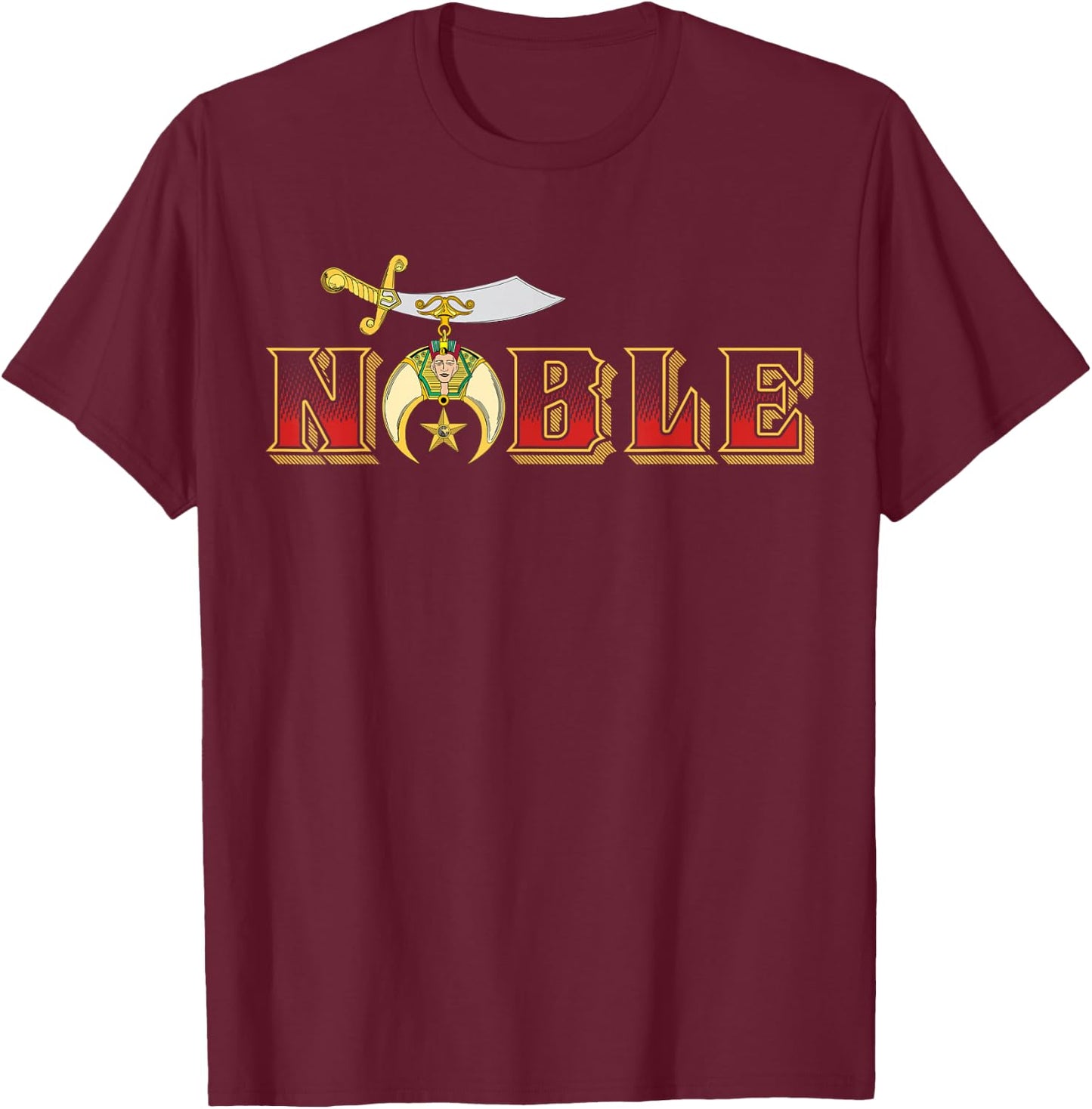 Noble Shriner AAONMS Emblem AEAONMS Mason Parents' Day T-Shirt - T-Shirt | Maroon
