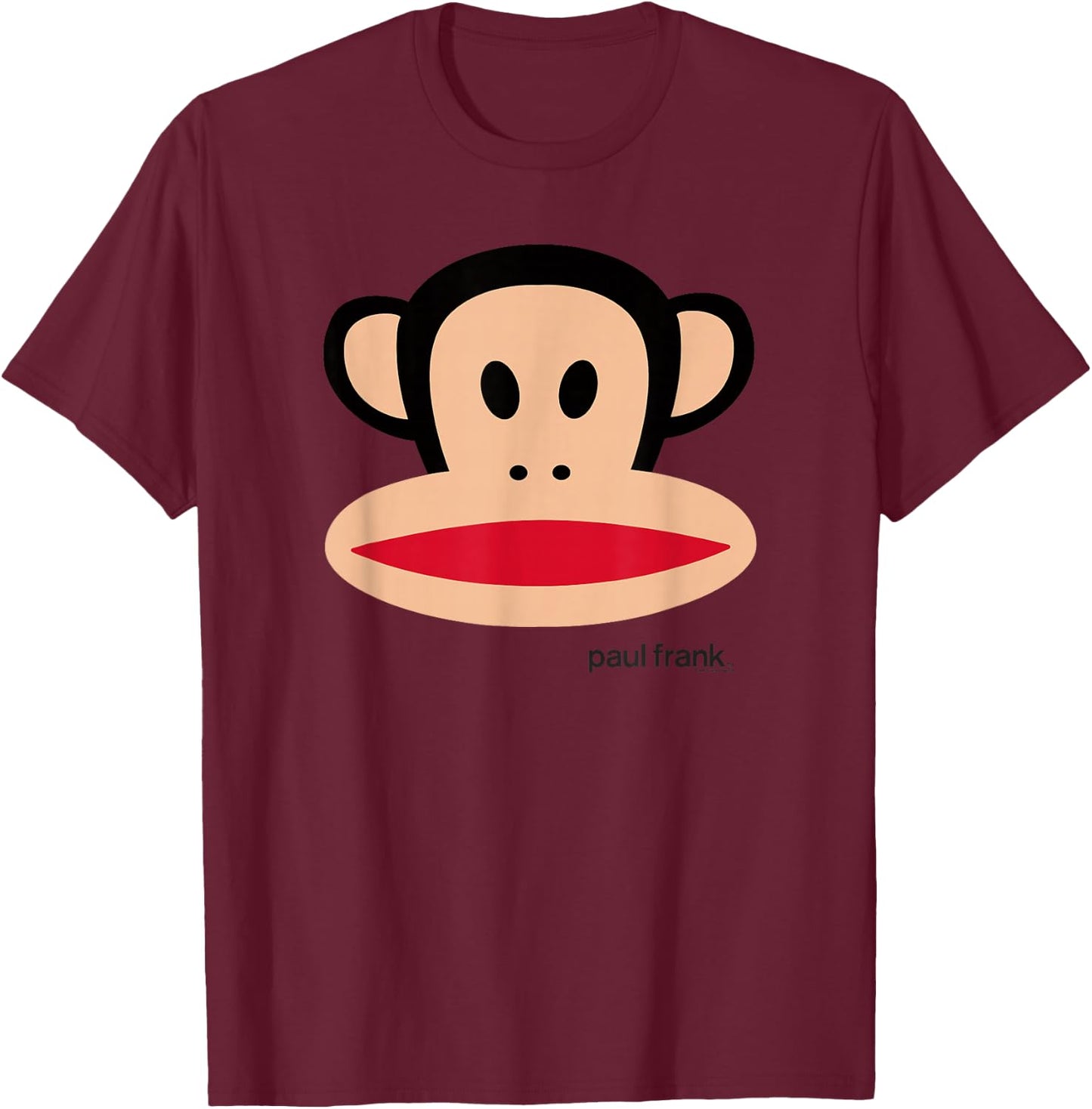 Paul Frank Julius The Monkey Big Face T-Shirt - T-Shirt | Maroon