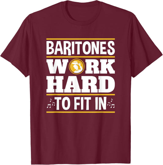 Baritone Singer Barbershop Quartet Baritones Fit In T-Shirt - T-Shirt | Maroon