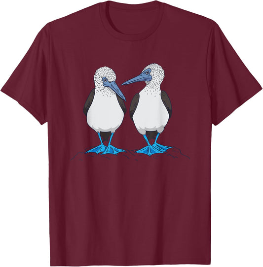 Boobies Seabirds Blue-footed Booby Bird T-Shirt - T-Shirt | Maroon
