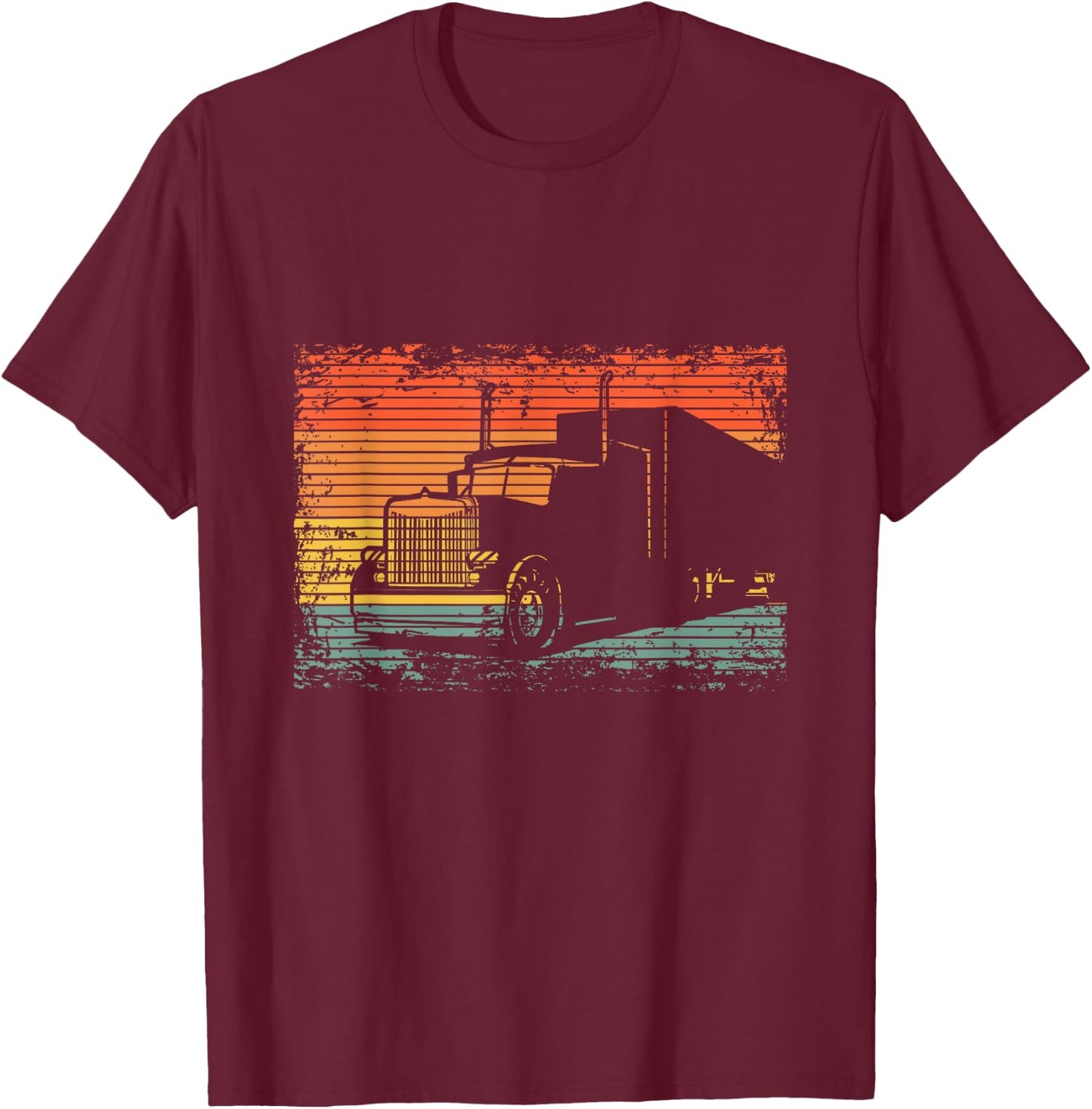 Vintage Truck Truck Driver Truck Driving Gift T-Shirt - T-Shirt | Maroon