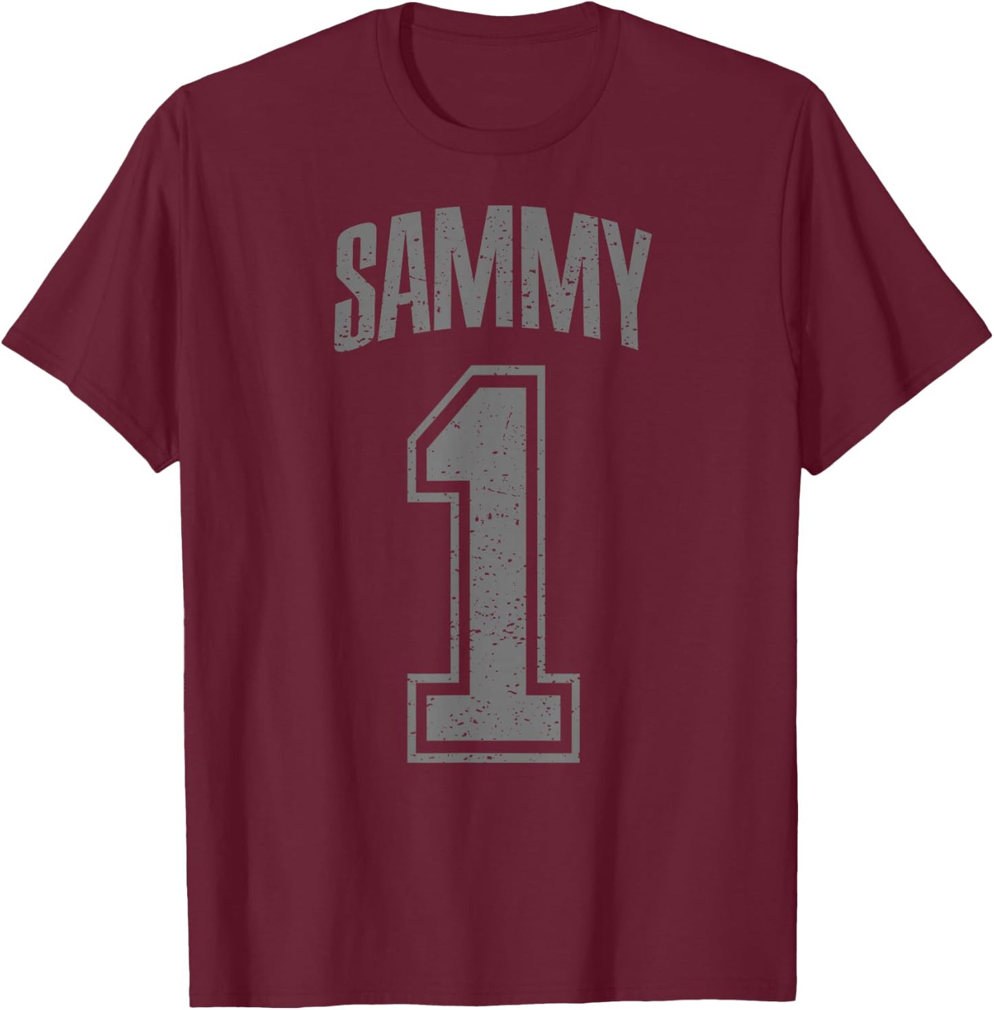 Sammy Supporter Number 1 Greatest Fan T-Shirt - T-Shirt | Maroon