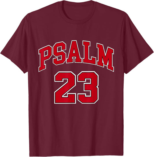 Psalm 23 shirt, Retro Sneakerhead, Christian Bible, Jesus T-Shirt - T-Shirt | Maroon