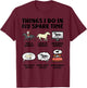 Things I Do My Spare Time Horse Funny Equestrian Men Women T-Shirt - T-Shirt | Maroon