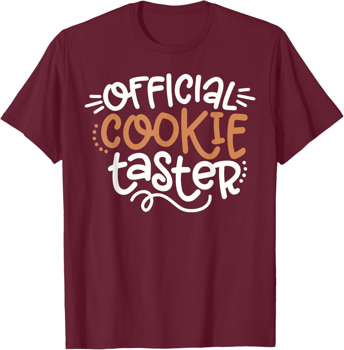 Official Cookie Taster Christmas Bakers Kids Toddler Xmas T-Shirt - T-Shirt | Maroon