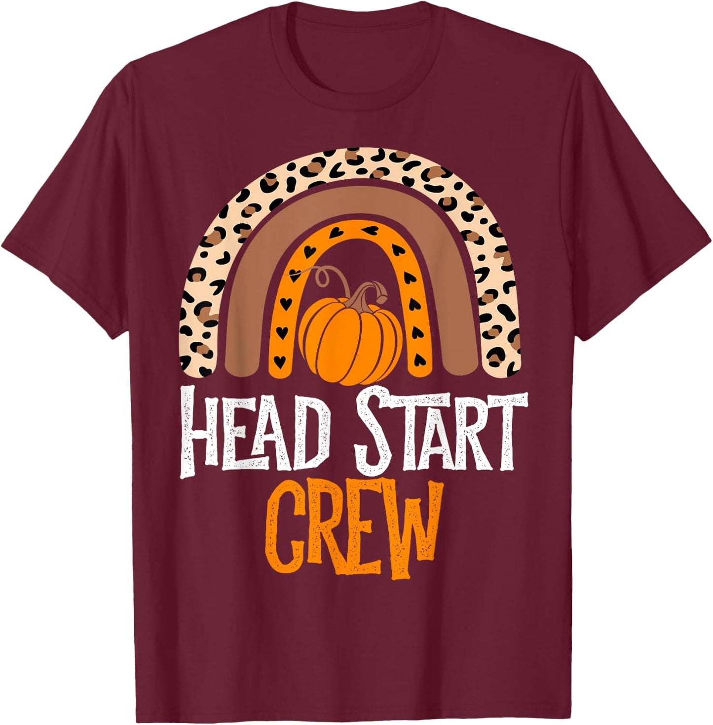Thanksgiving Party School Matching Head Start Crew Fall T-Shirt - T-Shirt | Maroon
