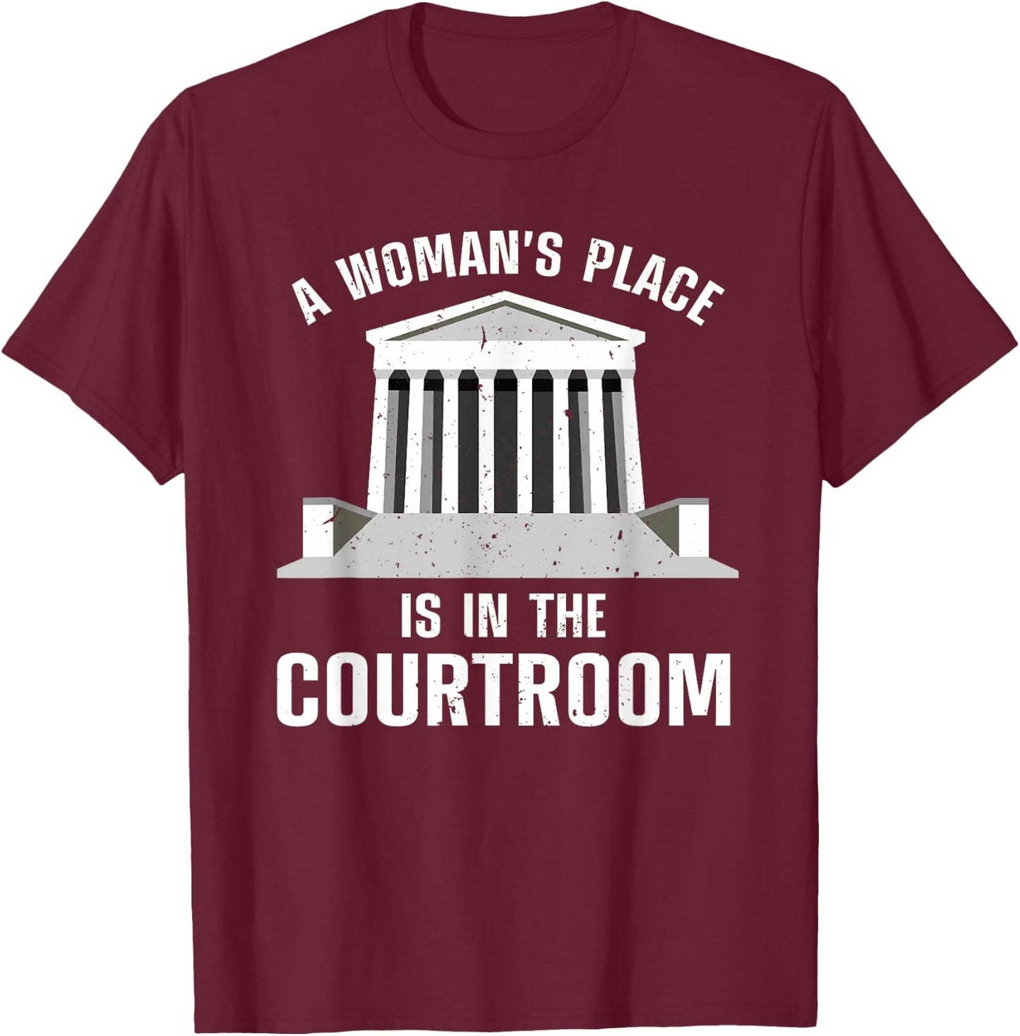Funny Lawyer Art Women Girls Law Student Female Attorney T-Shirt - T-Shirt | Maroon