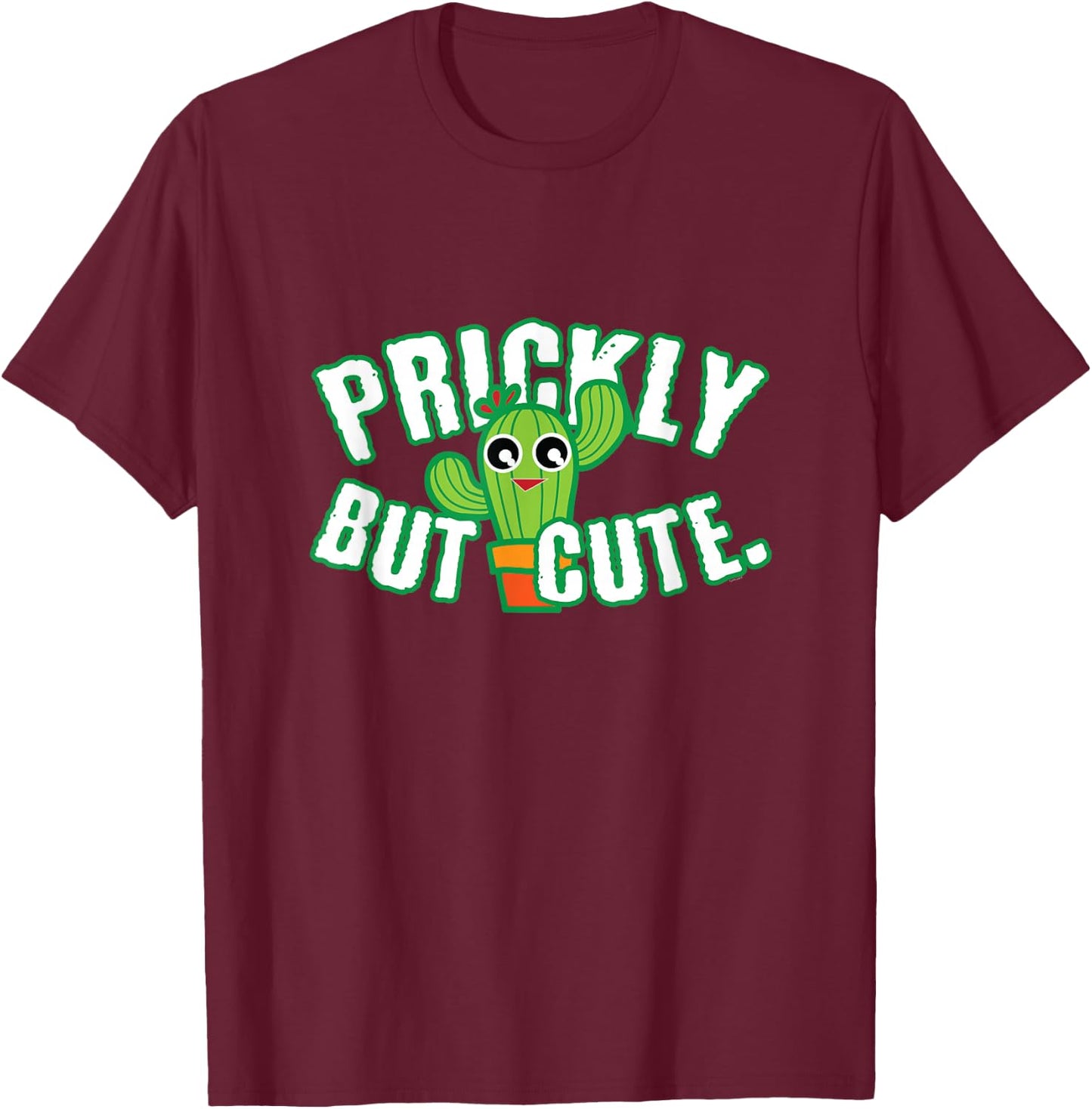 Cute Cactus Gardening Art T-Shirt - T-Shirt | Maroon