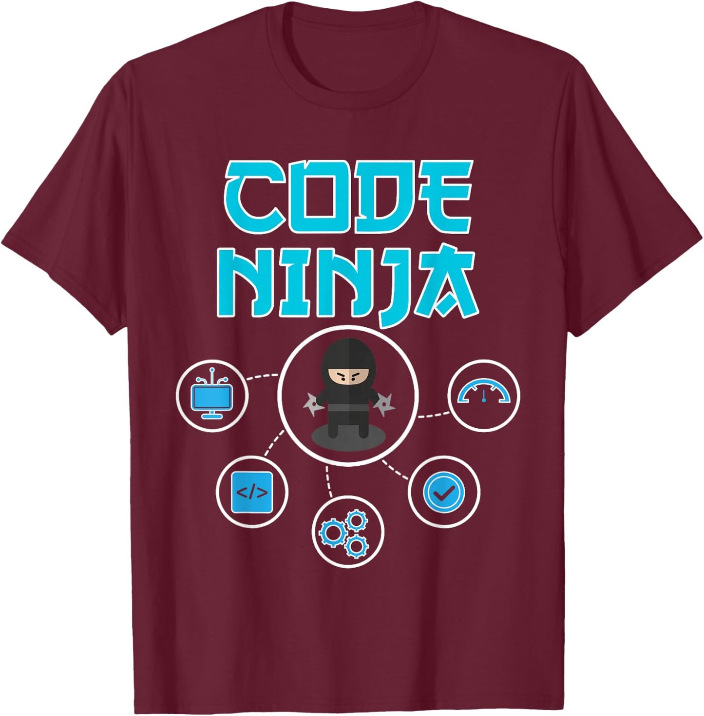 Code Ninja - Software Developer Gift T-Shirt - T-Shirt | Maroon