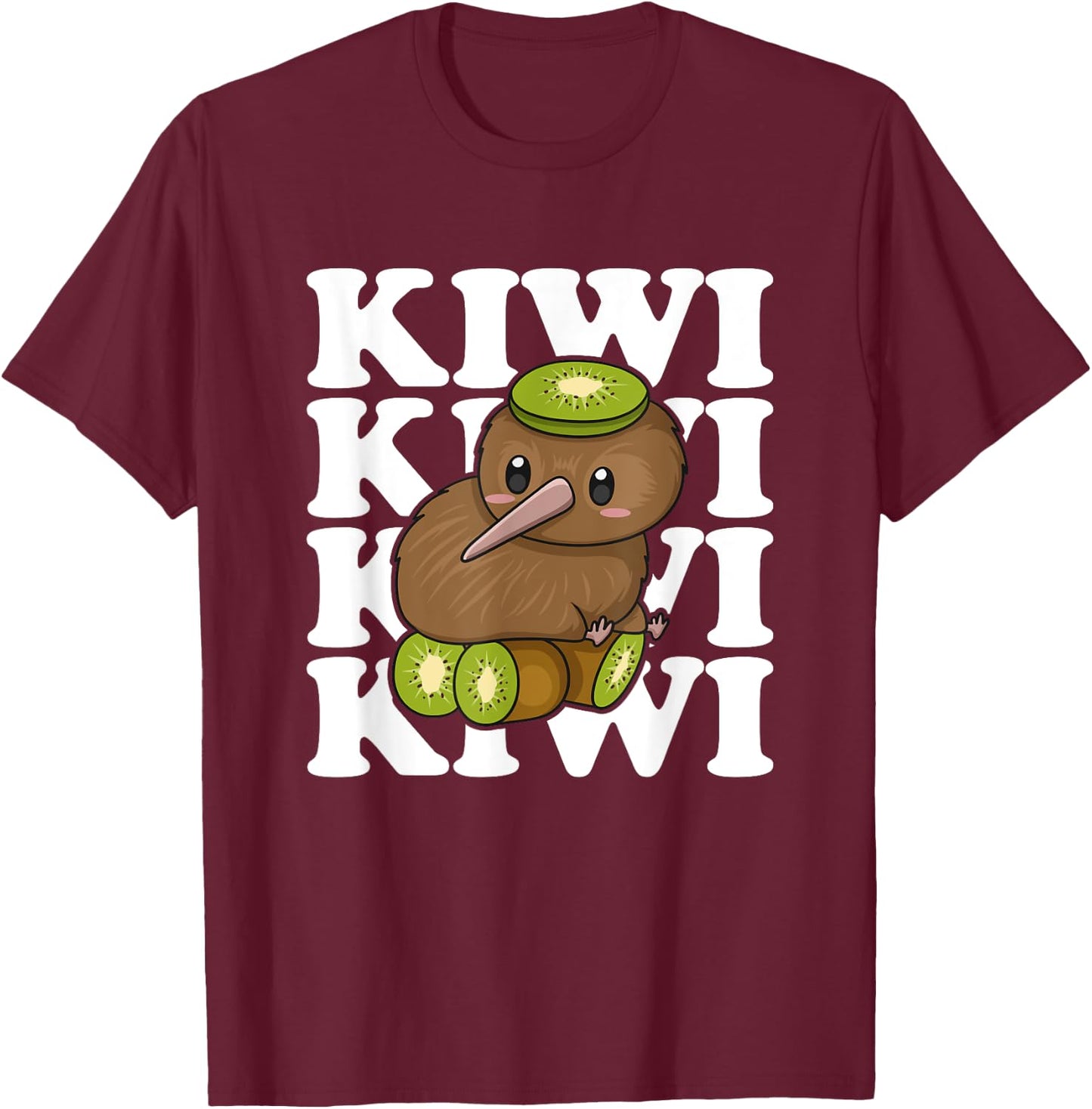 Kiwi New Zealand Quote for a Kiwi Bird Lover T-Shirt - T-Shirt | Maroon