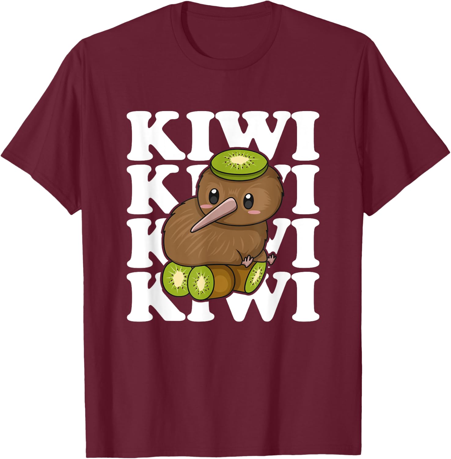 Kiwi New Zealand Quote for a Kiwi Bird Lover T-Shirt - T-Shirt | Maroon