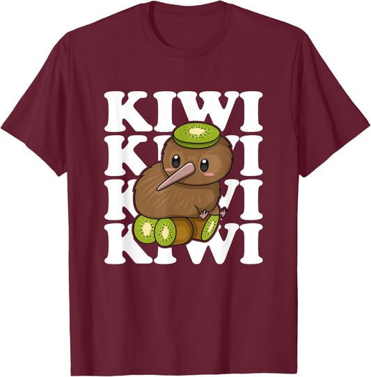 Kiwi New Zealand Quote for a Kiwi Bird Lover T-Shirt - T-Shirt | Maroon