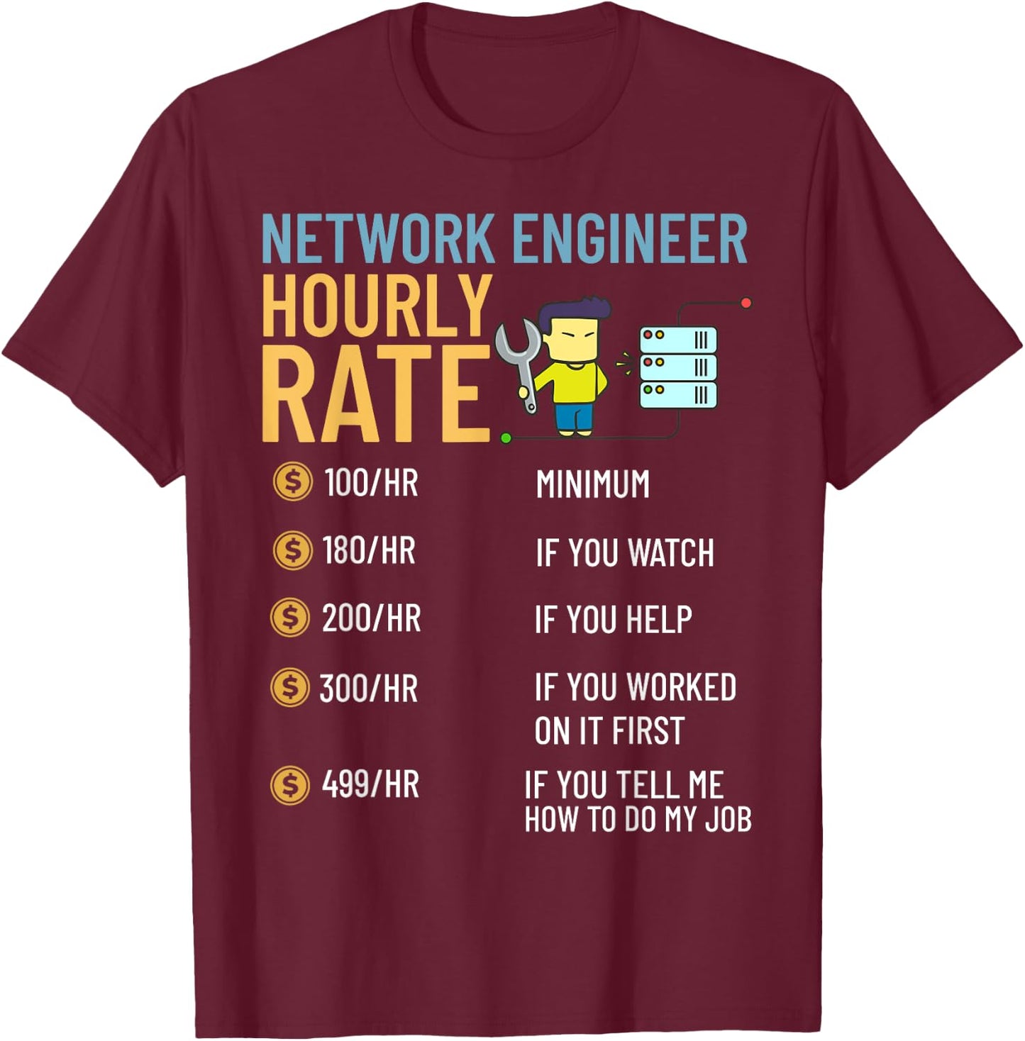 Network Engineer Director Computer Engineering T-Shirt - T-Shirt | Maroon