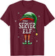 Matching Family Funny The Server Elf Christmas T-Shirt - T-Shirt | Maroon