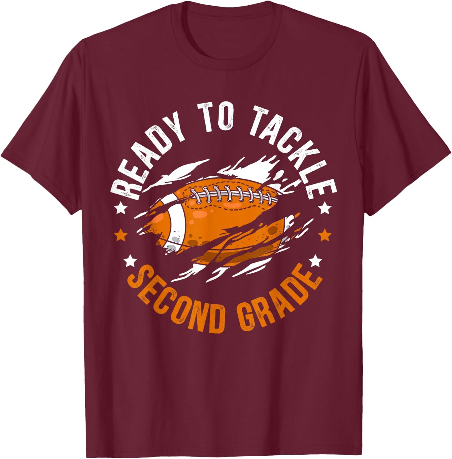 Ready To Tackle Second Grade First Day Of School T-Shirt - T-Shirt | Maroon