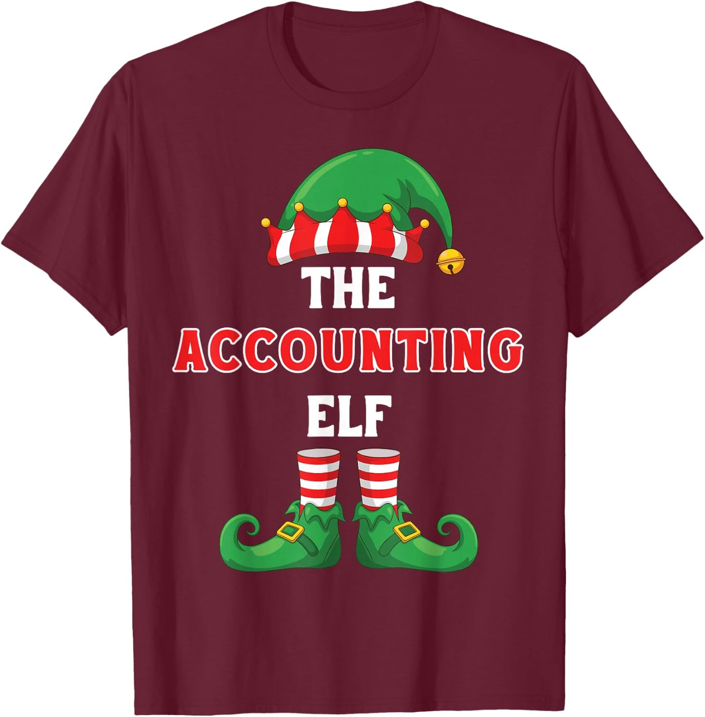 The Accounting Elf Shirt Christmas for Accountant CPA T-Shirt - T-Shirt | Maroon