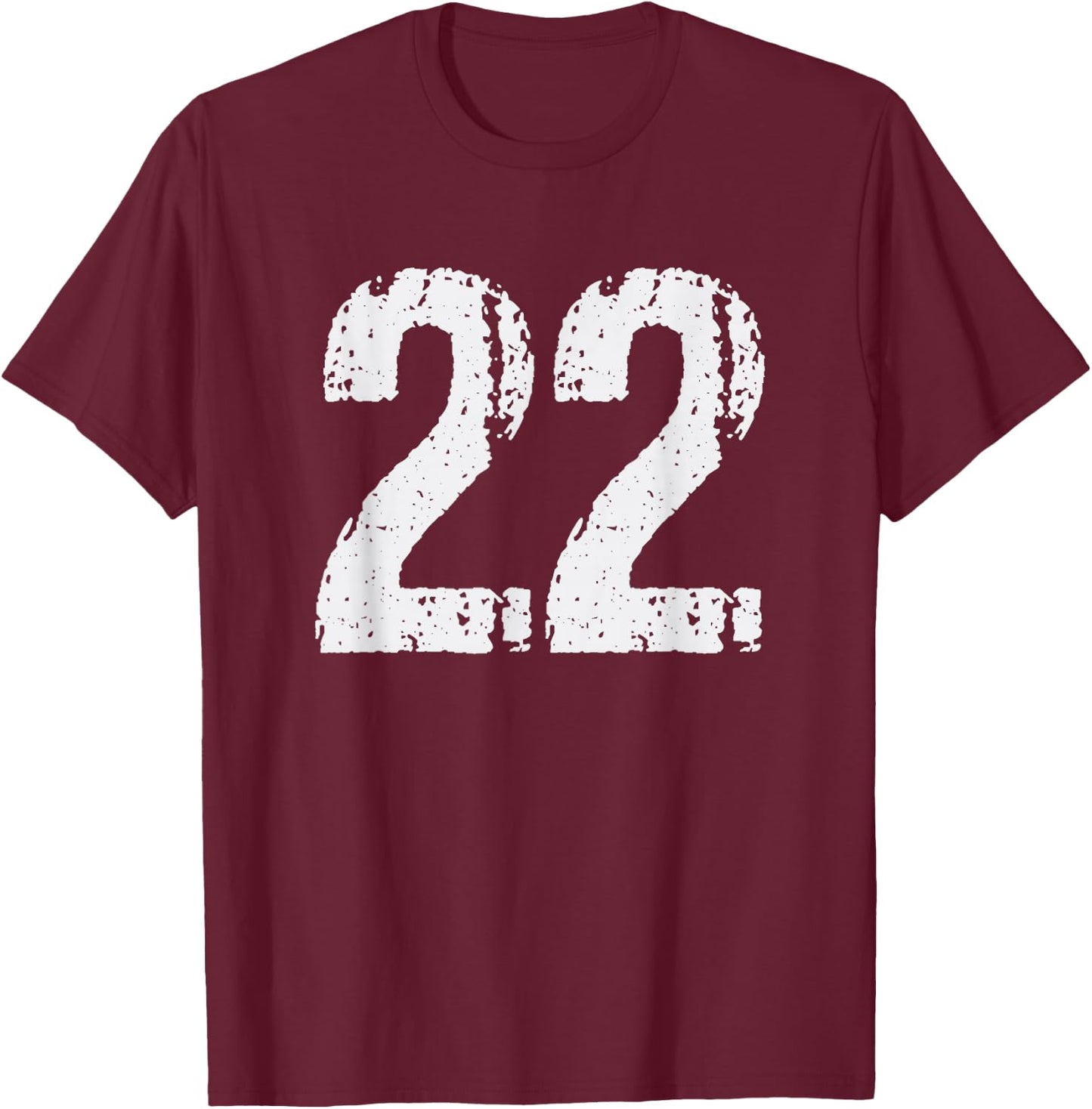 Number #22 Vintage 22nd Birthday Party 22 Years Old T-Shirt - T-Shirt | Maroon