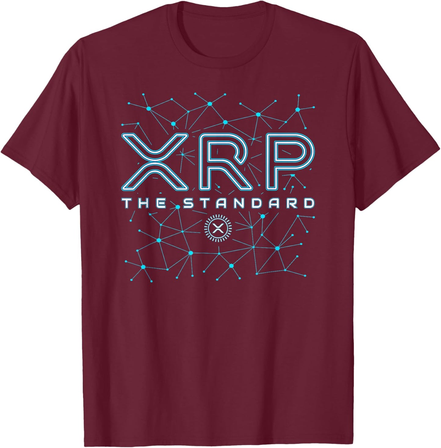 XRP Crypto Gifts & Apparel XRP Crypto - XRP Cryptocurrency - XRP The Standard - XRP Black T-Shirt - T-Shirt | Maroon