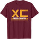 The Cross Country Running Shed Men's Black Cross Country Running T-Shirt - T-Shirt | Maroon