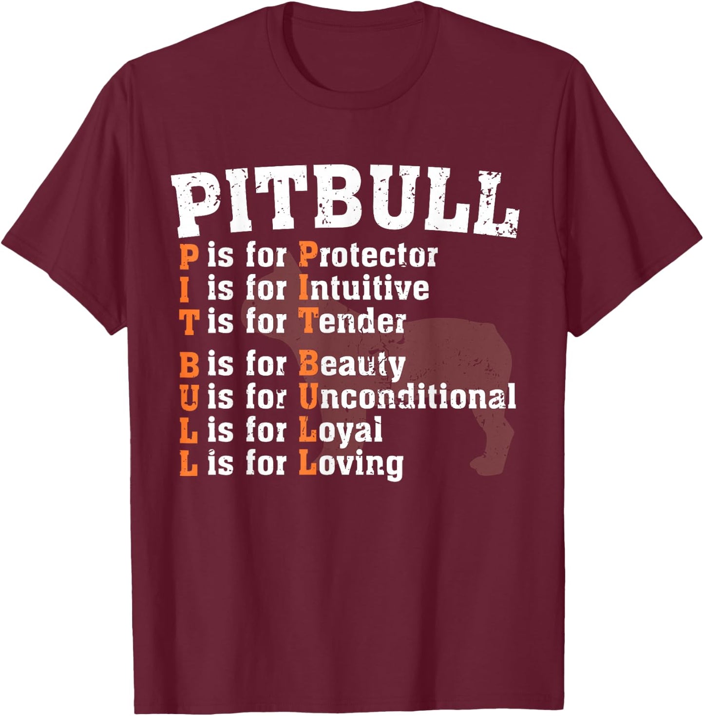 Funny Pitbull Lover Shirt Dog Pitbull Definition Gift T-Shirt - T-Shirt | Maroon