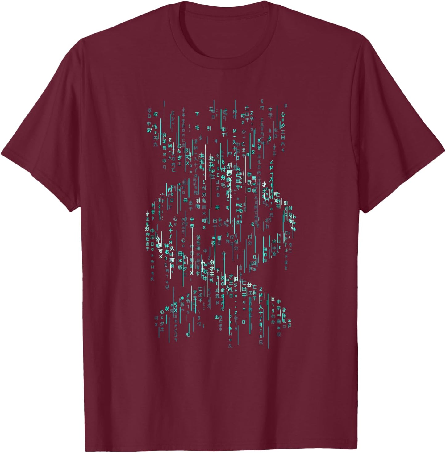 Binary Code DNA Helix Science T-Shirt - T-Shirt | Maroon