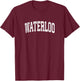 Waterloo Iowa IA Vintage Athletic Sports Design T-Shirt - T-Shirt | Maroon