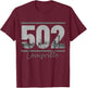 Louisville 502 Area Code Skyline Kentucky Pride Vintage T-Shirt - T-Shirt | Maroon